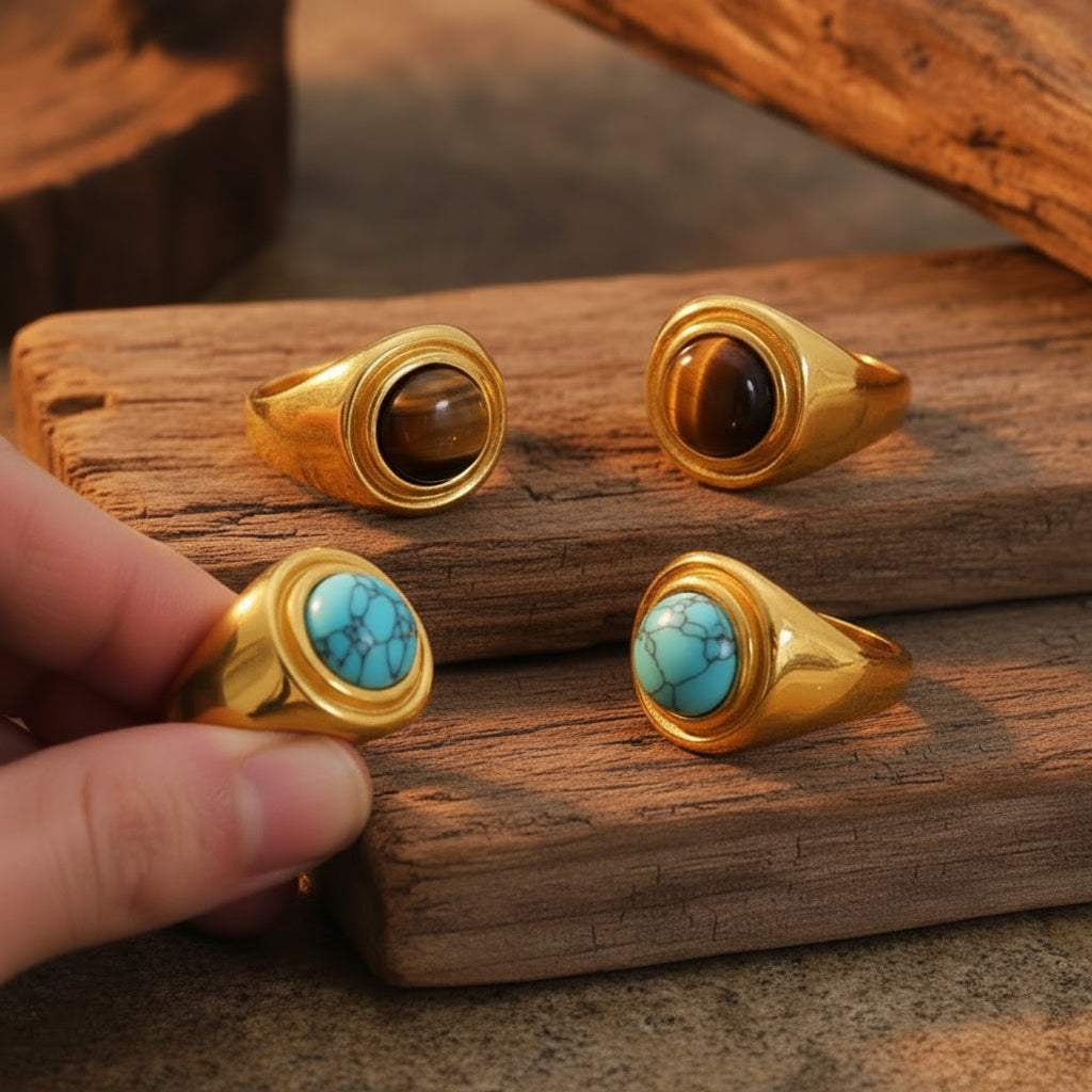 Orb Stone Signet Ring