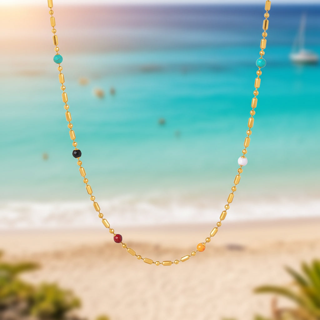 Riviera Beaded Zircon Necklace