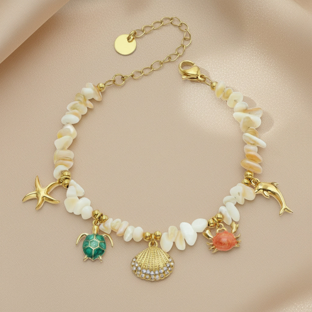 Ocean Charm Shell Bracelet