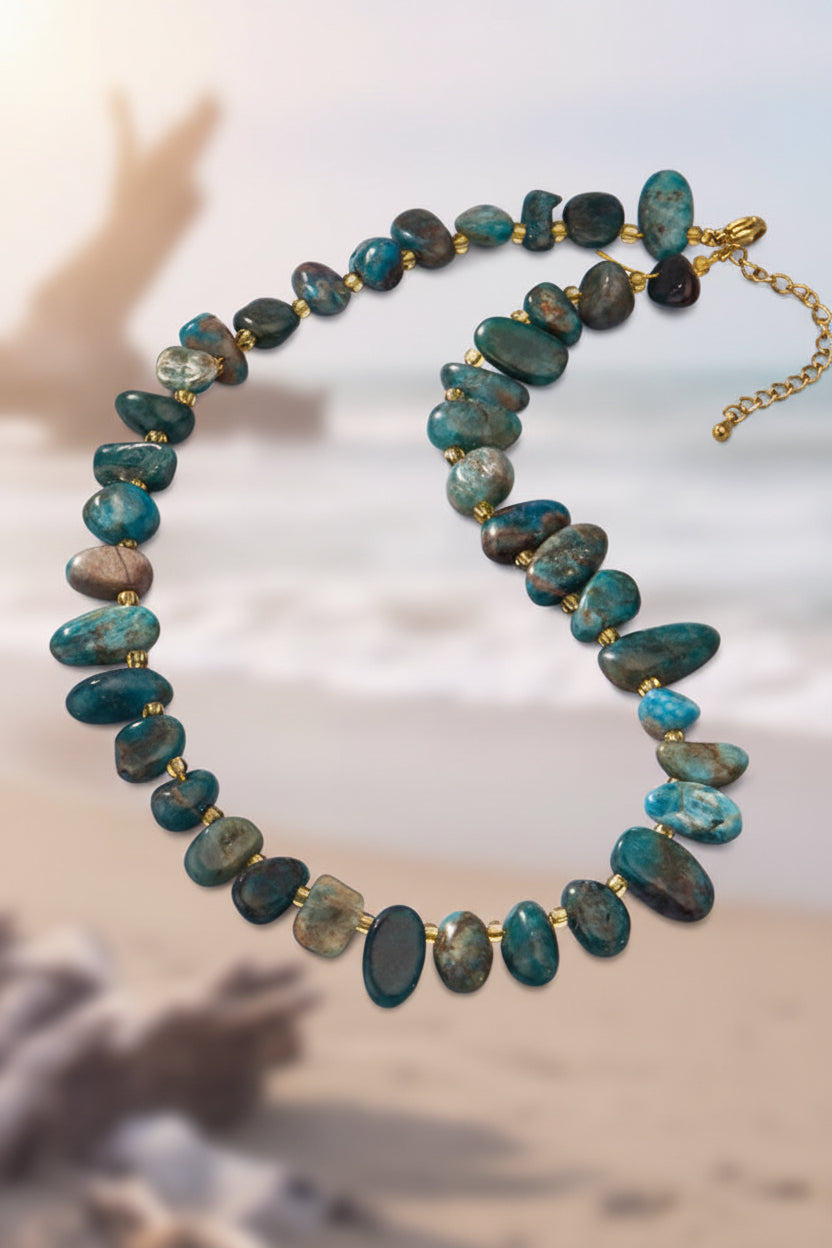 Tidal Apatite Stone Necklace