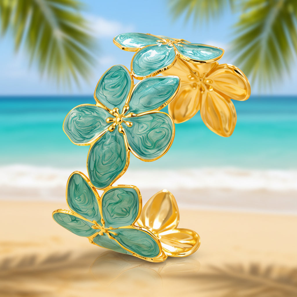 Bloom Enamel Cuff Bracelet